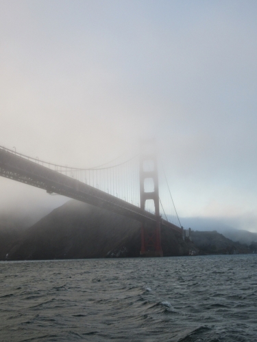 Golden Gate Bridge in the mist